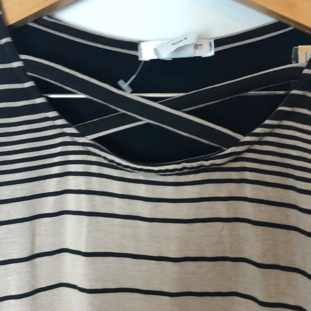 Area code 407 l NWOT Black Stripe Dress